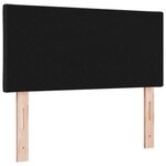 vidaXL Tête de lit avec des lumières à LED Réglable Noir 90 cm tissu