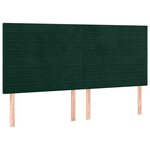 vidaXL Sommier à lattes de lit et matelas Vert foncé 180x200cm Velours