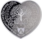 Pièce de monnaie en Argent 1000 Francs g 31.1 (1 oz) Millésime 2026 Heart Shaped BABY GIRL (PRÉCOMMANDE)
