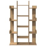 vidaXL Bibliothèque chêne artisanal 86x25 5x140 cm bois d'ingénierie