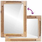 vidaXL Miroir de salle de bain avec miroir Marron 50 x 2 5 x 70 cm