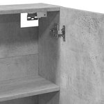 vidaXL Armoire à miroir de salle de bain gris béton bois d'ingénierie