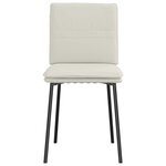 vidaXL Chaises à manger lot de 4 Crème Velours