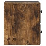 vidaXL Cabinet de chevet mural Chêne fumé 34 5 x 33 x 40 cm