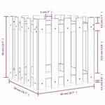 vidaXL Jardinière avec design de clôture blanc 50x50x50 cm pin massif