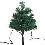 vidaXL Arbres d'allée de Noël 6 Pièces avec LED multicolores 45 cm PVC