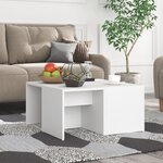 vidaXL Tables basses 4 Pièces blanc 33x33x33 cm bois d'ingénierie
