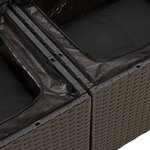 vidaXL Salon de jardin 5 Pièces avec coussins noir résine tressée