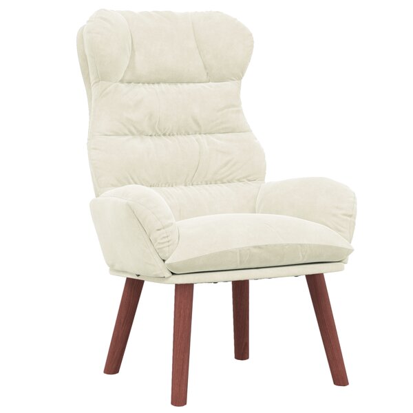 vidaXL Fauteuil Relaxant crème en velours