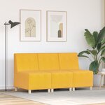 vidaXL Sofa Chiar 3 Pièces Jaune clair 55 x 74 x 82 cm