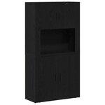 vidaXL Haut meuble Chêne noir 80 x 33 x 150 cm Bois d'ingénierie
