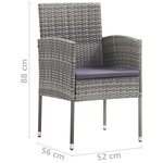 Vidaxl ensemble de salle à manger de jardin 5 pièces anthracite