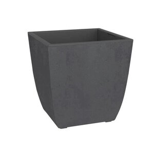Bac à fleurs carré 42 L - 43 5 x 43 5 x 44 cm - Bac intérieur amovible - Gris anthracite