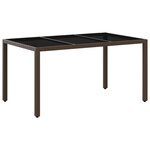 vidaXL Ensemble de repas extérieur 5 Pièces Marron et crème blanche