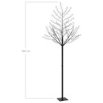 vidaXL Sapin de Noël 600 LED blanc chaud Cerisier en fleurs 300 cm