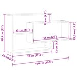 vidaXL Étagère murale vieux bois 104x20x58 5 cm bois d'ingénierie
