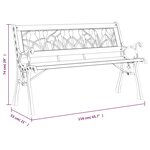 vidaXL Banc de jardin 116 cm bois de sapin massif et acier