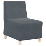 vidaXL Unité de Sofa Modulaire Sans Accoudoirs 2 Pièces Gris foncé