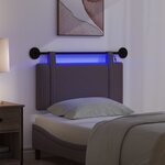 vidaXL Tête de lit suspendue Avec lumière LED Marron foncé Tissu