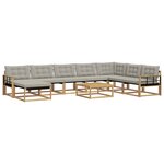 vidaXL Ensemble de canapés d'extérieur 9 pc Blanc et gris clair