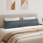 vidaXL Coussins de canapé 2 Pièces Gris foncé 200 x 40 cm