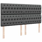 VidaXL Cadre de lit ottoman avec matelas gris foncé 160x200cm tissu