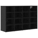 vidaXL Cabinet à chaussures avec étagère Chêne noir 103 x 30 x 67 cm