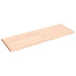 vidaXL Dessus de table bois massif non traité bordure assortie