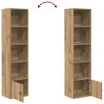 vidaXL Bibliothèque chêne artisanal 31x24x127 cm bois d'ingénierie