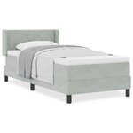 vidaXL Lit à ressorts avec matelas noir 100x200 cm en velours
