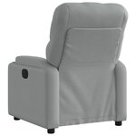 vidaXL Fauteuil inclinable électrique Gris clair Tissu
