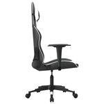 vidaXL Chaise de jeu Noir et blanc Similicuir