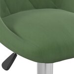 vidaXL Tabourets de bar lot de 2 vert foncé velours