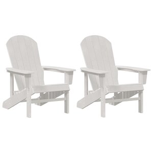 Chaises Adirondack vidaXL 2 Pièces Blanc 74x82x90 cm HDPE