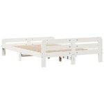 vidaXL Cadre de lit sans matelas blanc 160x200 cm bois de pin massif