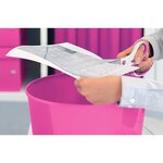 Corbeille à papier Wow capacité 15L polypropylène D29 x H32 4 cm Rose brillant LEITZ