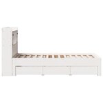 vidaXL Lit bibliothèque sans matelas blanc 90x200cm bois de pin massif