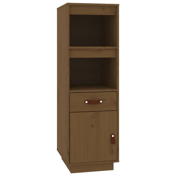 vidaXL Buffet haut Marron miel 34x40x108 5 cm Bois massif de pin
