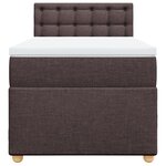 vidaXL Sommier à lattes de lit avec matelas Marron foncé 90x190 cm