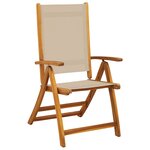 vidaXL Chaises pliables de jardin lot de 2 bois d'acacia et textilène