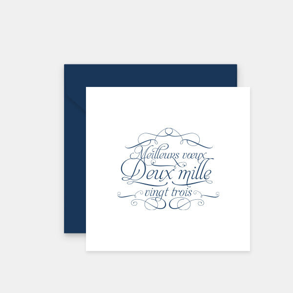 Lot de 25 cartes de voeux anglaise marine