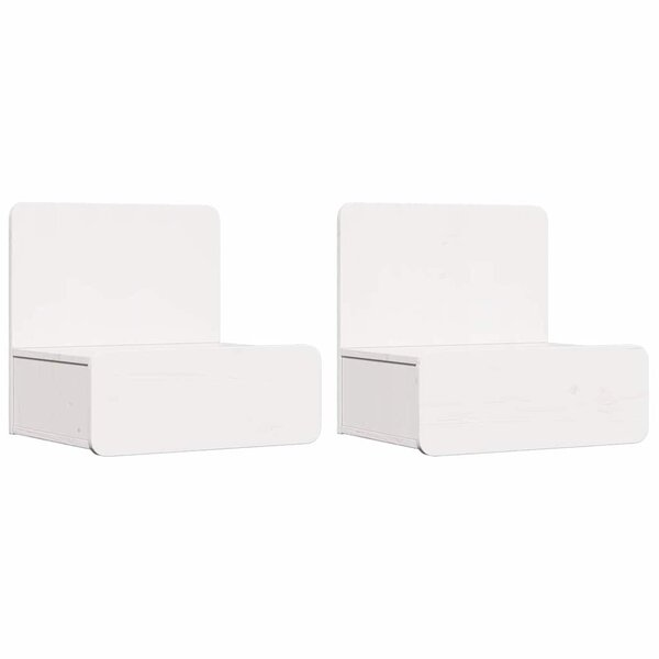 vidaXL Table de chevet avec tiroir 2 Pièces Blanc 44 x 32 5 x 40 cm