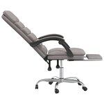 vidaXL Fauteuil de massage inclinable de bureau Taupe Tissu