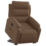 vidaXL Fauteuil inclinable Marron Tissu