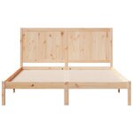 vidaXL Cadre de lit extra long sans matelas 140x210 cm bois massif