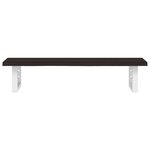 vidaXL Étagère de vasque murale acier et bois de chêne massif