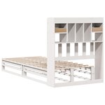 vidaXL Lit bibliothèque sans matelas blanc 75x190cm bois de pin massif