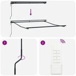 vidaXL Auvent Rétractable Rayure Multicolore 350x250 cm tissu