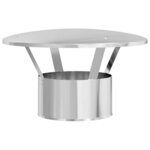 vidaXL Housse de pluie pour cheminée Argent 35 x 35 x 20 cm