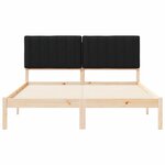 vidaXL Cadre de lit avec tête de lit rembourrée Noir 150 x 200 cm